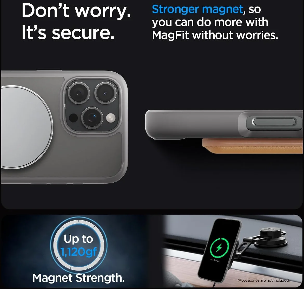Spigen Ultra Hybrid S MagFit Apple iPhone 16 Pro Max Hoesje Frost Grijs afbeelding 5