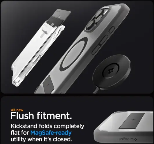 Spigen Ultra Hybrid S MagFit Apple iPhone 16 Pro Max Hoesje Frost Grijs afbeelding 7