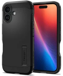 Spigen Tough Armor Apple iPhone 16 Hoesje Back Cover Zwart