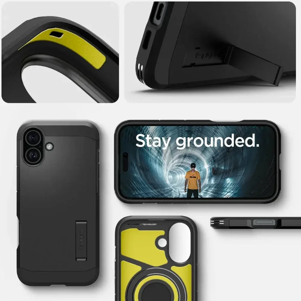 Spigen Tough Armor Apple iPhone 16 Hoesje Back Cover Zwart afbeelding 4