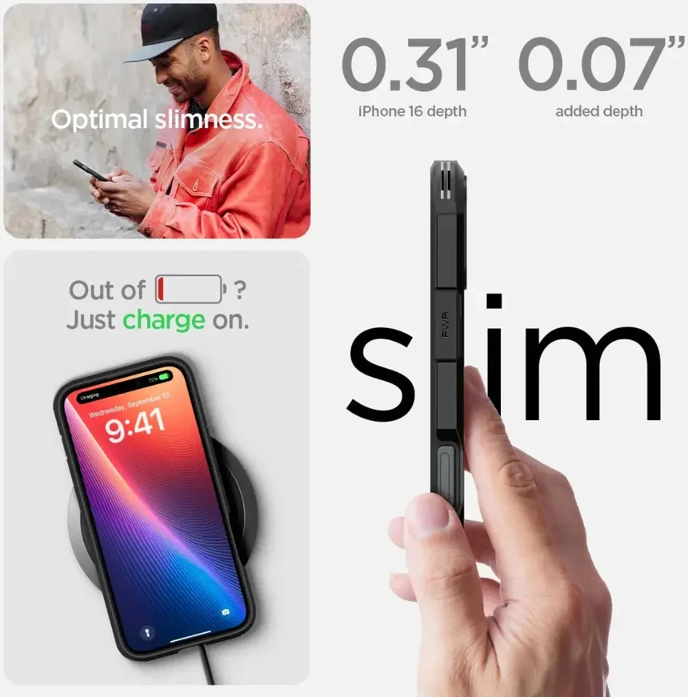 Spigen Tough Armor Apple iPhone 16 Hoesje Back Cover Zwart afbeelding 5
