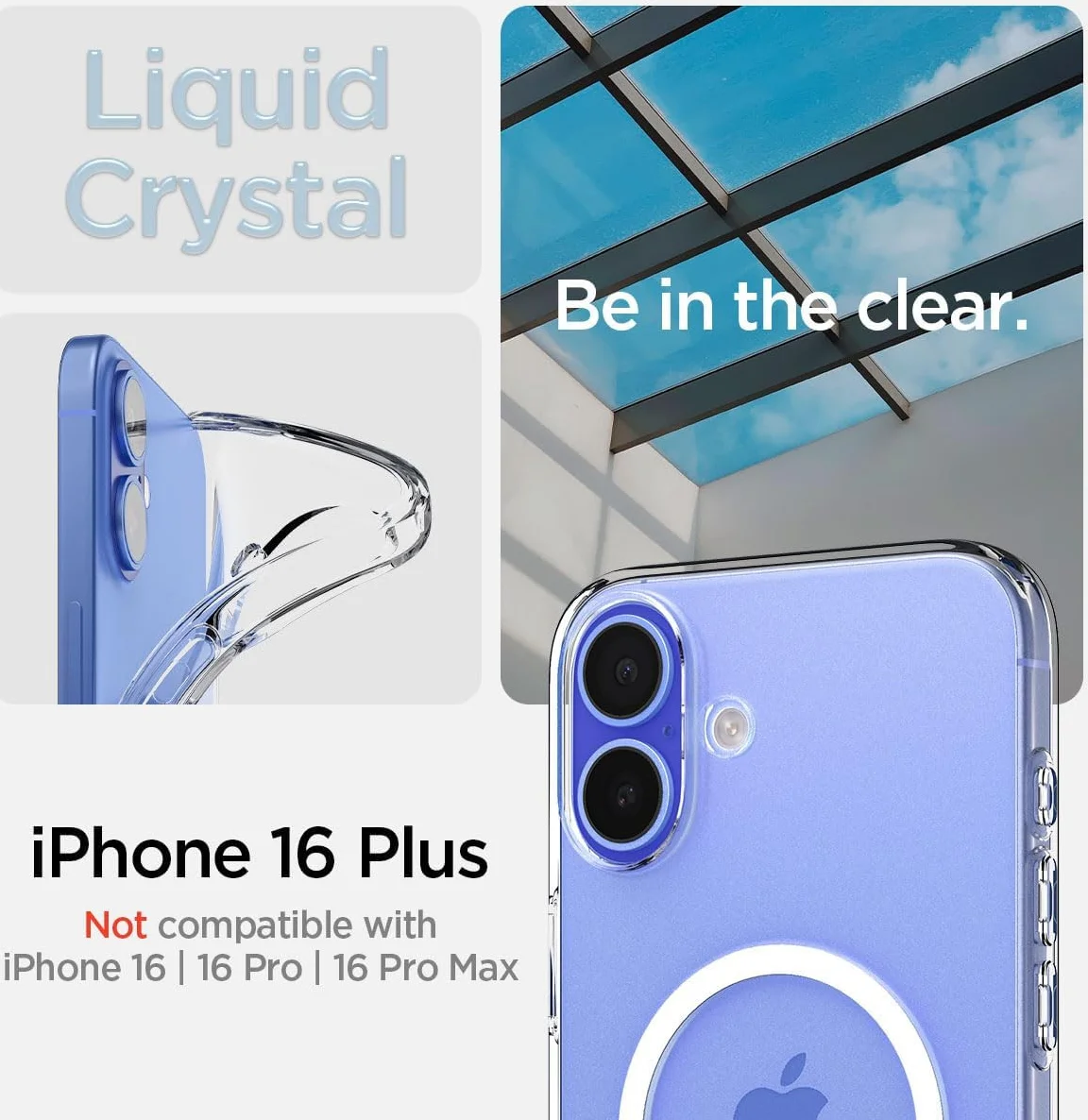 Spigen Liquid Crystal Apple iPhone 16 Plus Hoesje MagSafe Back Cover Transparant afbeelding 3