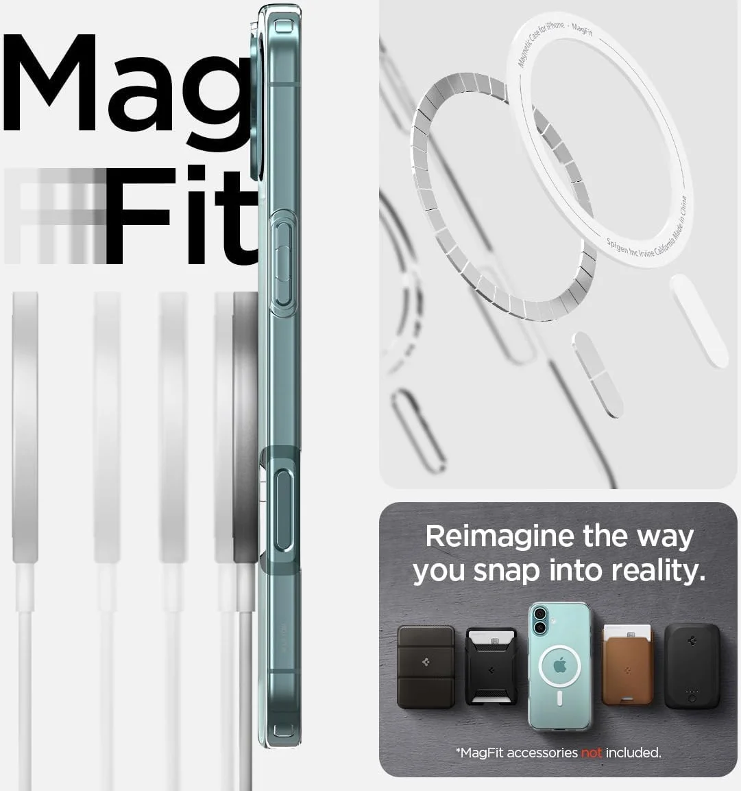 Spigen Liquid Crystal Apple iPhone 16 Plus Hoesje MagSafe Back Cover Transparant afbeelding 4