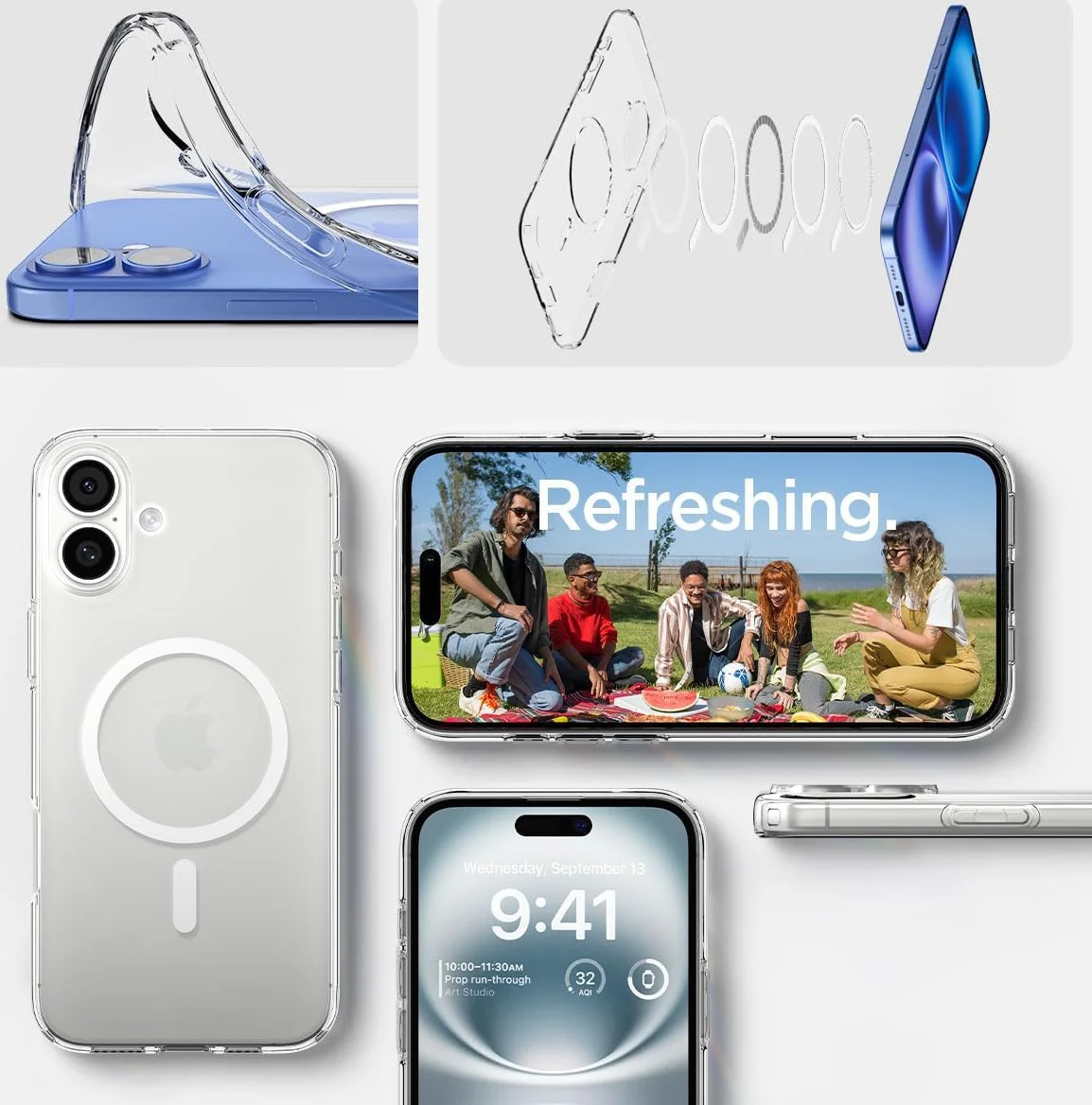 Spigen Liquid Crystal Apple iPhone 16 Plus Hoesje MagSafe Back Cover Transparant afbeelding 7