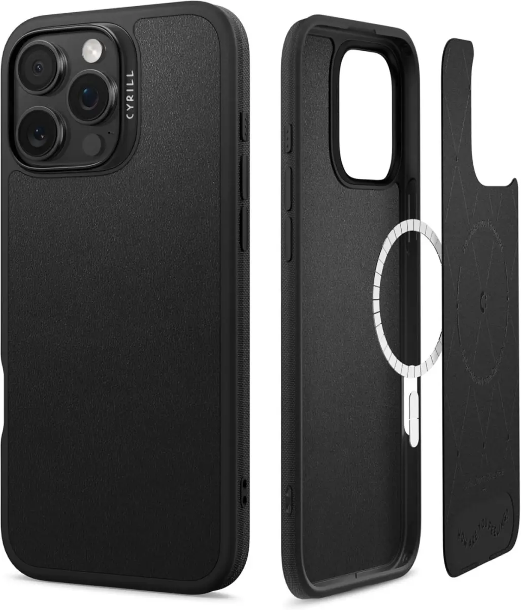 Spigen Cyrill Kajuk Apple iPhone 16 Pro Max Hoesje MagSafe Back Cover Zwart afbeelding 1
