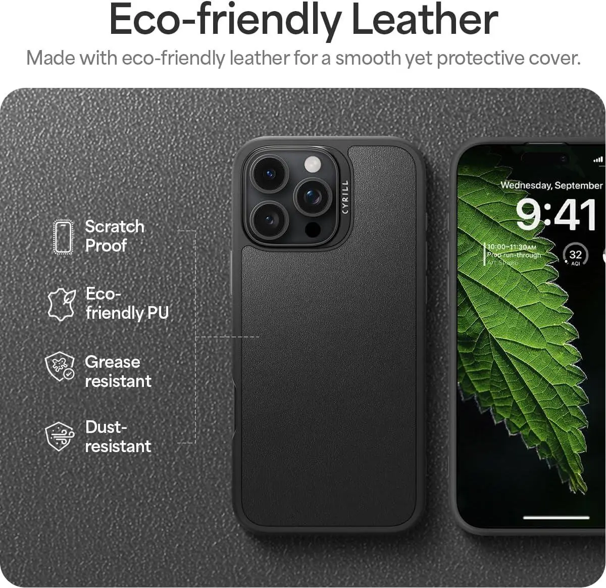 Spigen Cyrill Kajuk Apple iPhone 16 Pro Max Hoesje MagSafe Back Cover Zwart afbeelding 3