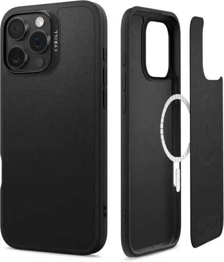 Spigen Cyrill Kajuk Apple iPhone 16 Pro Max Hoesje MagSafe Back Cover Zwart afbeelding 1