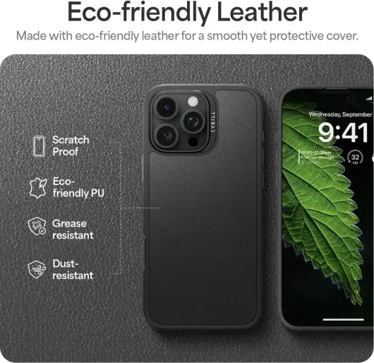 Spigen Cyrill Kajuk Apple iPhone 16 Pro Max Hoesje MagSafe Back Cover Zwart afbeelding 3