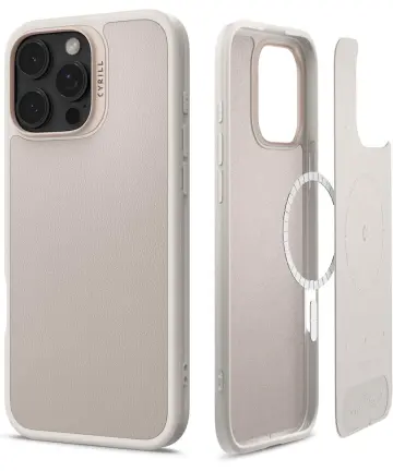 Spigen Cyrill Kajuk Apple iPhone 16 Pro Max Hoesje MagSafe Back Cover Cream Hoesjes