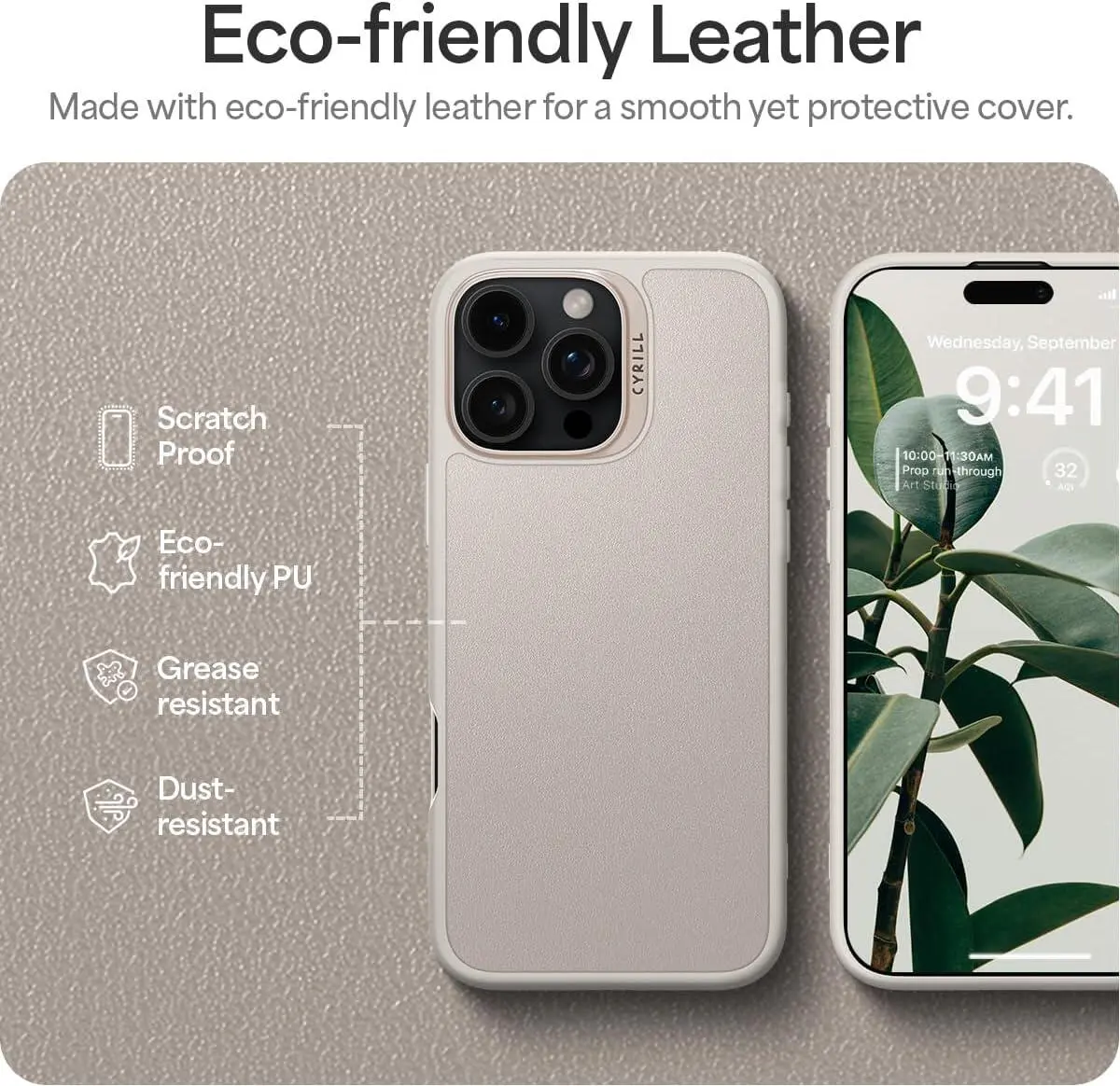Spigen Cyrill Kajuk Apple iPhone 16 Pro Max Hoesje MagSafe Back Cover Cream afbeelding 4