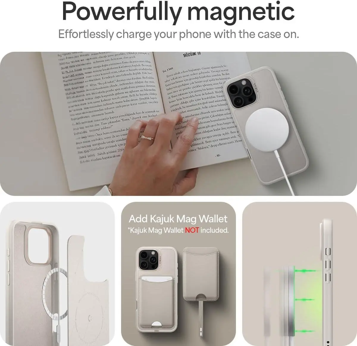 Spigen Cyrill Kajuk Apple iPhone 16 Pro Max Hoesje MagSafe Back Cover Cream afbeelding 5