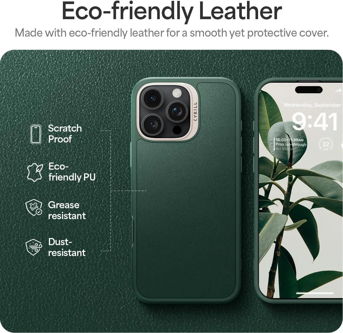 Spigen Cyrill Kajuk Apple iPhone 16 Pro Max Hoesje MagSafe Back Cover Groen afbeelding 3