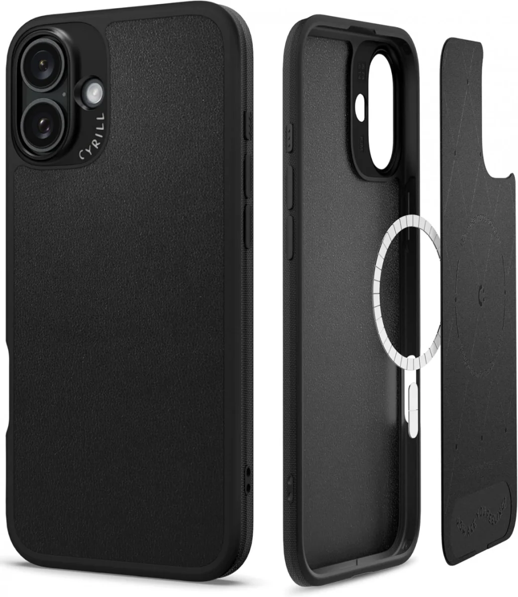 Spigen Cyrill Kajuk Apple iPhone 16 Hoesje MagSafe Back Cover Zwart afbeelding 1