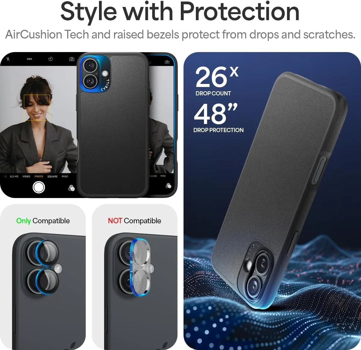 Spigen Cyrill Kajuk Apple iPhone 16 Hoesje MagSafe Back Cover Zwart afbeelding 4