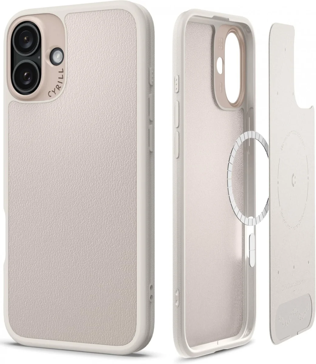 Spigen Cyrill Kajuk Apple iPhone 16 Hoesje MagSafe Back Cover Cream afbeelding 1