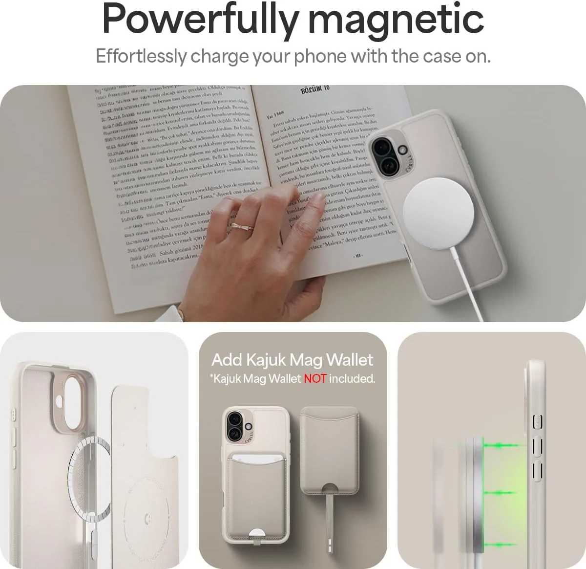 Spigen Cyrill Kajuk Apple iPhone 16 Hoesje MagSafe Back Cover Cream afbeelding 3