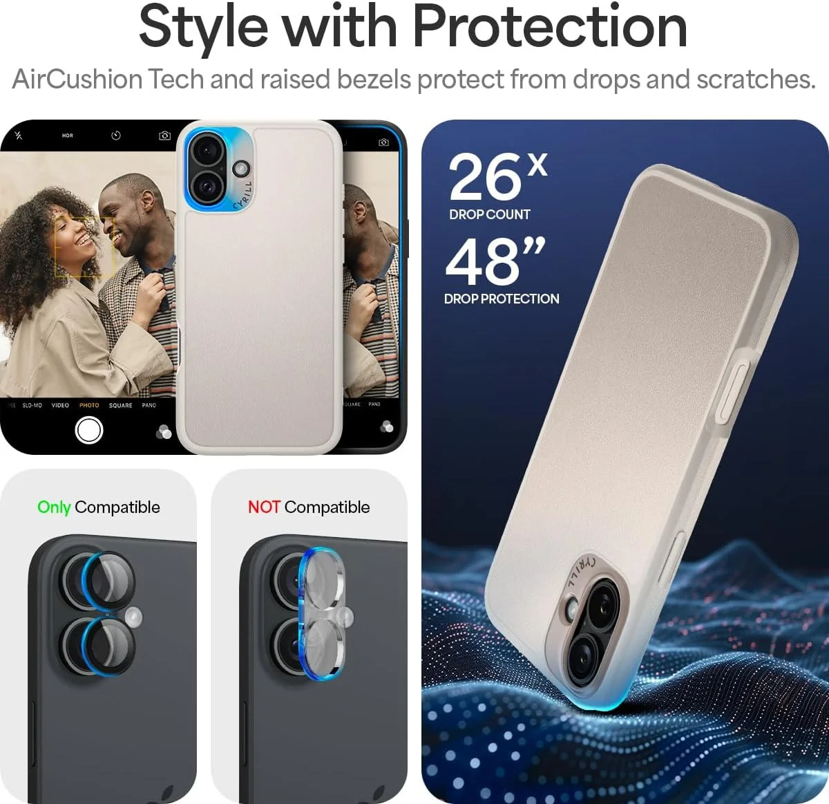Spigen Cyrill Kajuk Apple iPhone 16 Hoesje MagSafe Back Cover Cream afbeelding 4