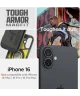 Spigen Tough Armor Apple iPhone 16 Hoesje MagSafe Back Cover Frosted Zwart