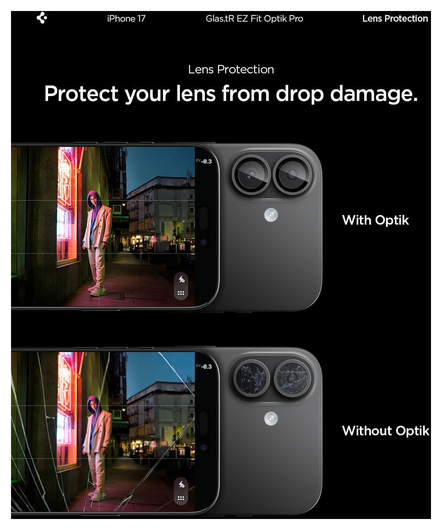 Spigen EZ Fit Optik Pro iPhone 17/16/16 Plus Camera Protector Clear (2-Pack) afbeelding 6