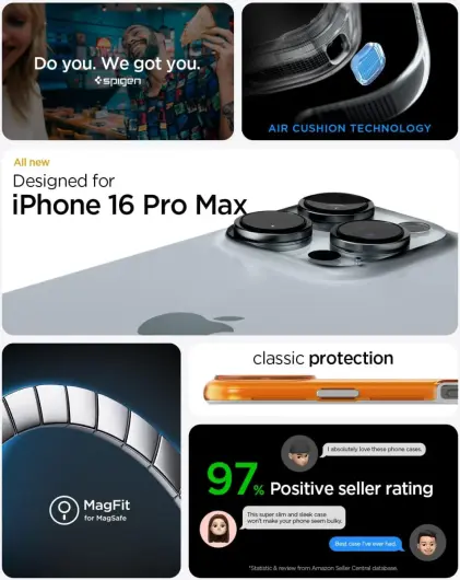 Spigen Classic C1 MagFit Apple iPhone 16 Pro Max Hoesje MagSafe Oranje afbeelding 5
