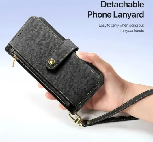 Dux Ducis Lawa Apple iPhone 16 Hoesje 2-in-1 Wallet Book Case MagSafe Zwart afbeelding 5