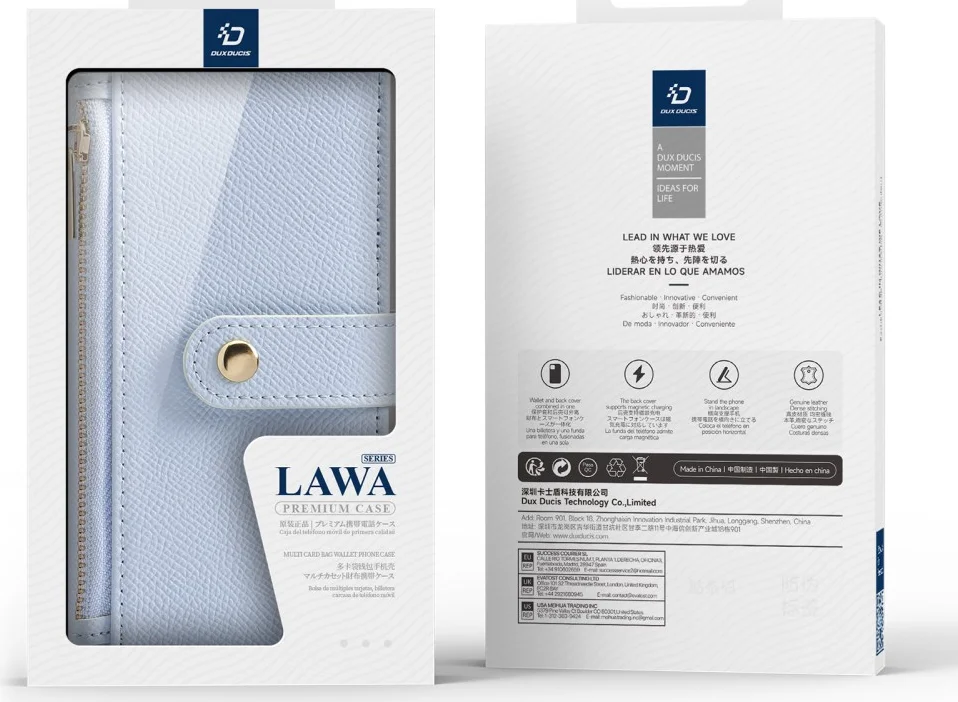 Dux Ducis Lawa Apple iPhone 16 Hoesje 2-in-1 Wallet Book Case MagSafe Blauw afbeelding 13