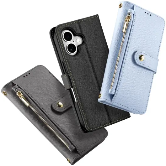 Dux Ducis Lawa Apple iPhone 16 Hoesje 2-in-1 Wallet Book Case MagSafe Blauw afbeelding 12
