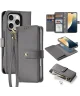 Dux Ducis Lawa iPhone 16 Pro Max Hoesje 2-in-1 Wallet Book Case MagSafe Grijs