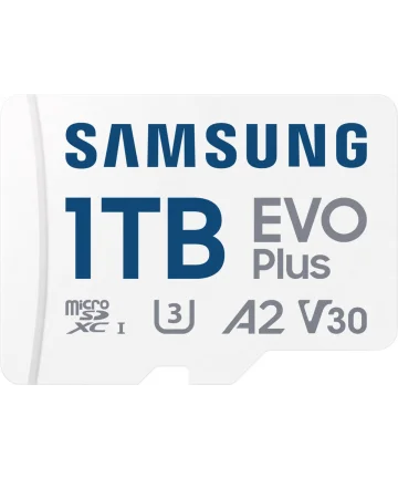 Samsung EVO Plus MicroSDXC Geheugenkaart 160MB/s met Adapter 1TB Wit Geheugenkaarten