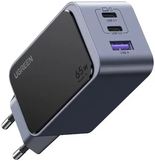 UGREEN Nexode Air 65W USB/USB-C PD Snellader GaN Adapter Grijs afbeelding 2