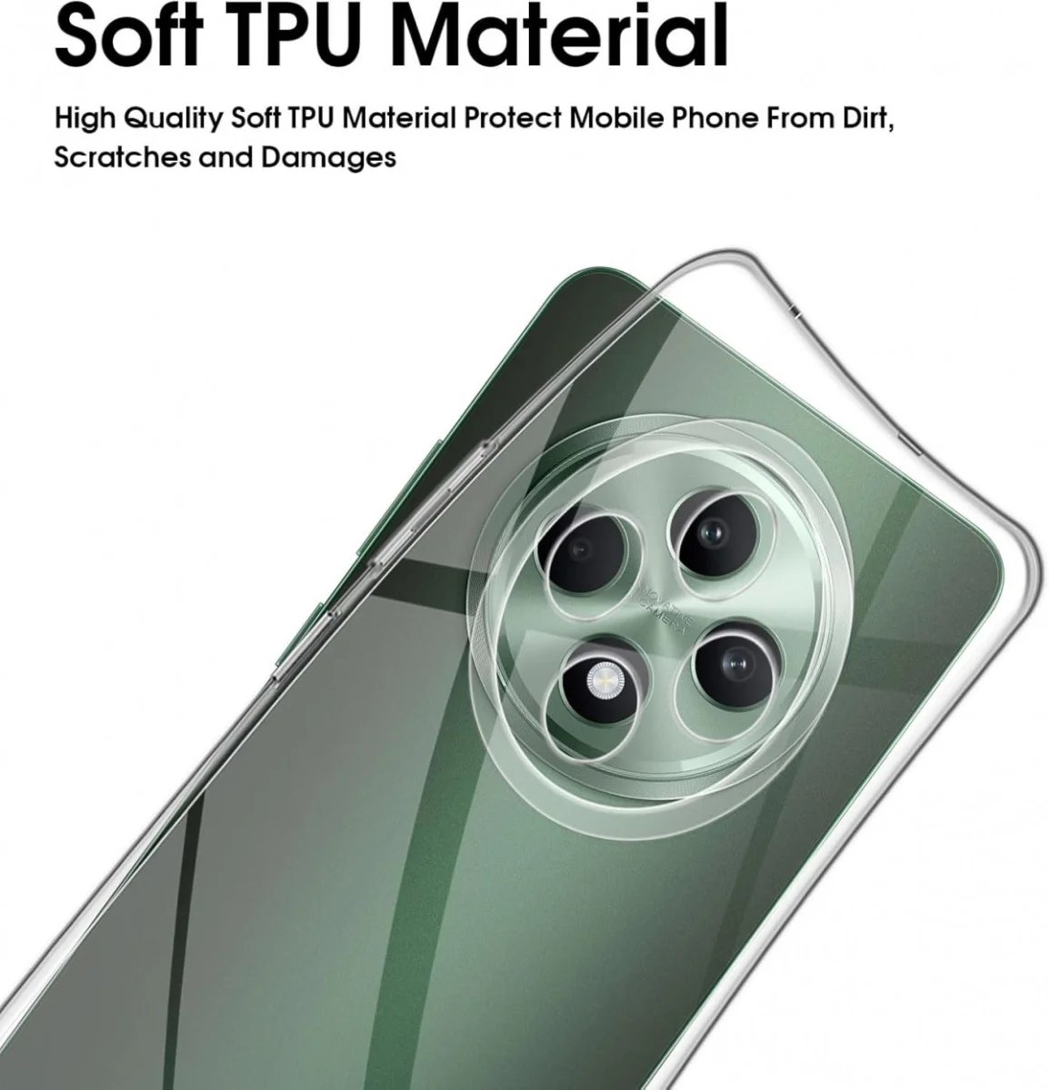 Oppo Reno 12 F Hoesje Dun TPU Back Cover Transparant afbeelding 3