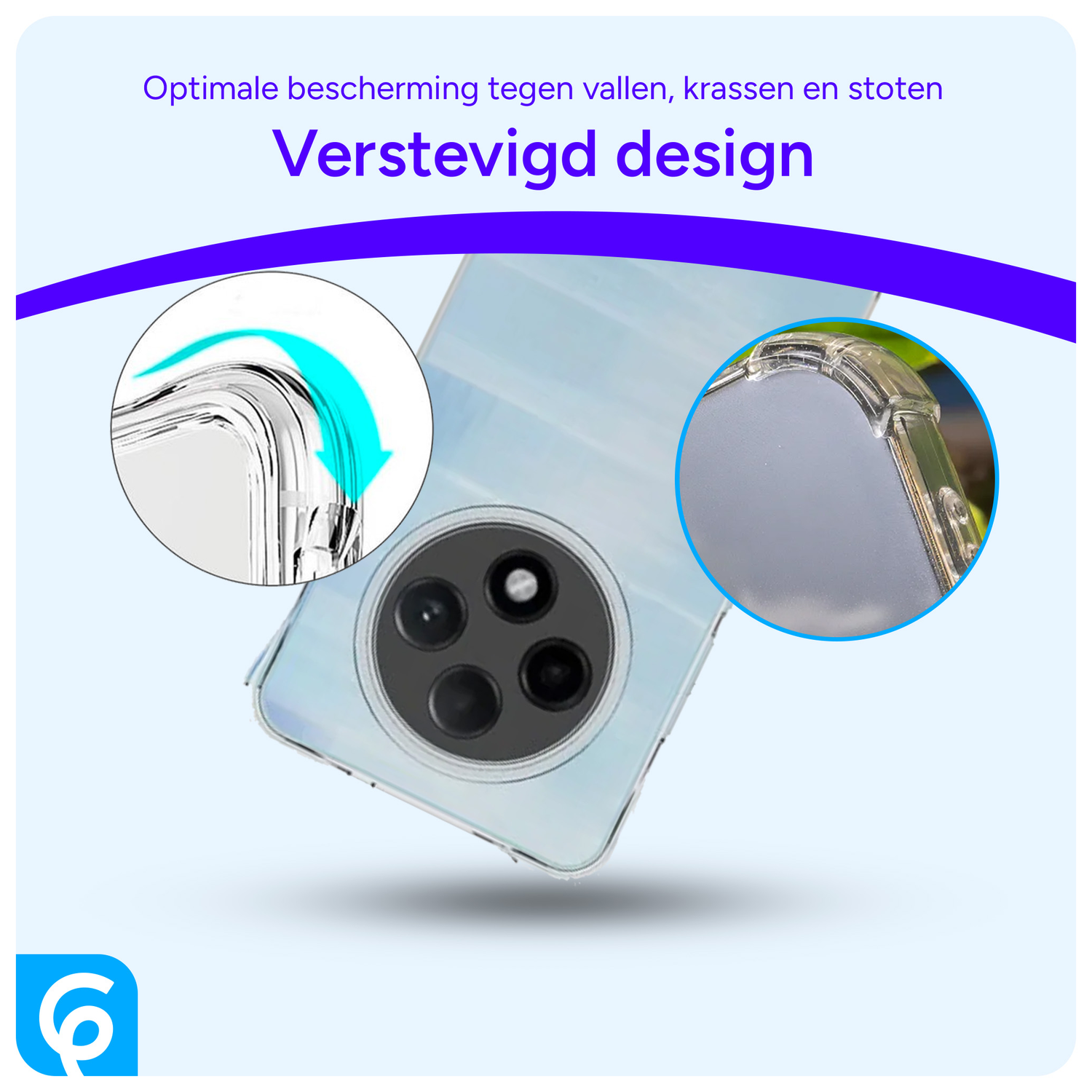 Oppo Reno 12 F Hoesje Schokbestendig en Dun TPU Back Cover Transparant afbeelding 5