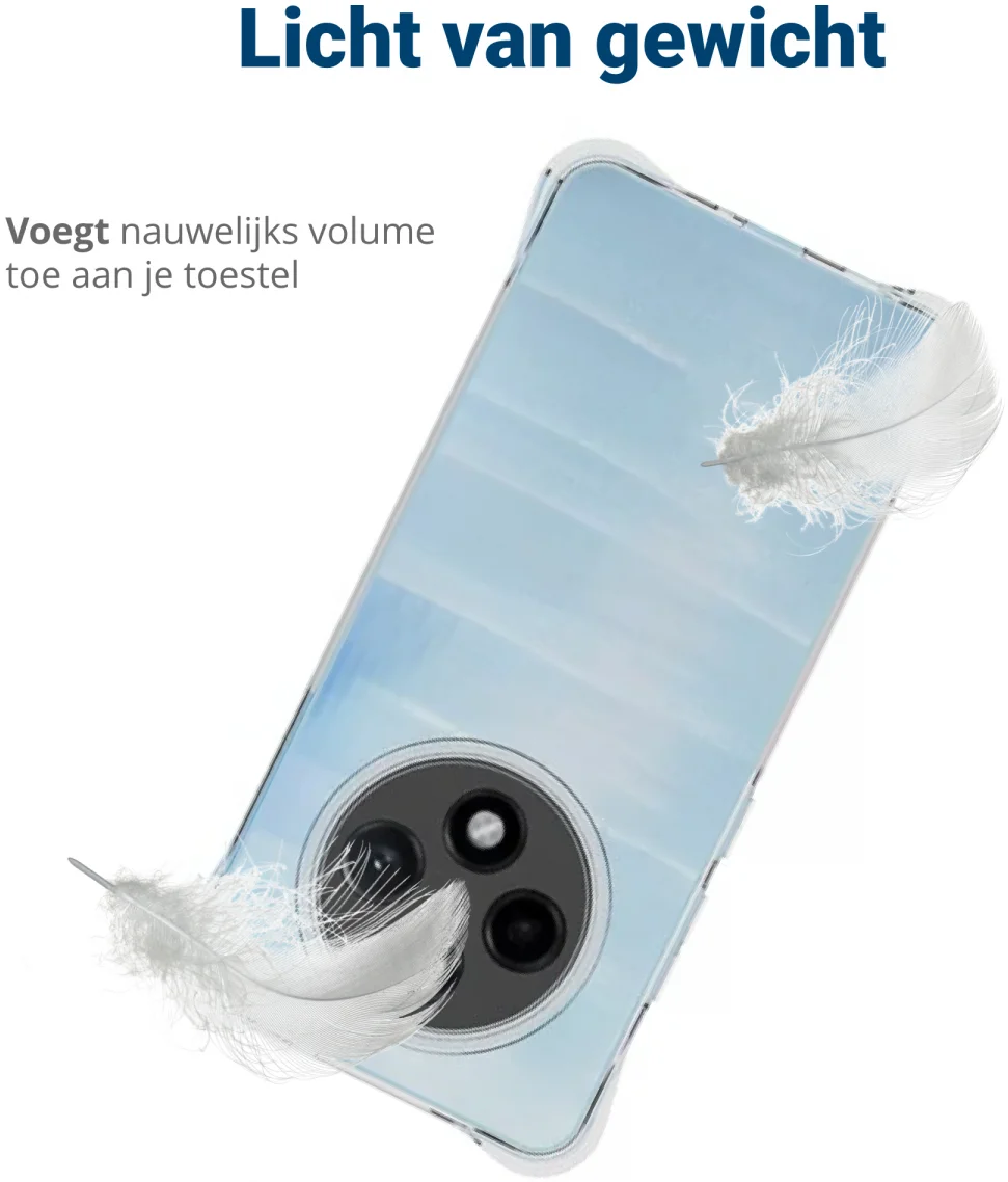 Oppo Reno 12 F Hoesje Schokbestendig en Dun TPU Back Cover Transparant afbeelding 6