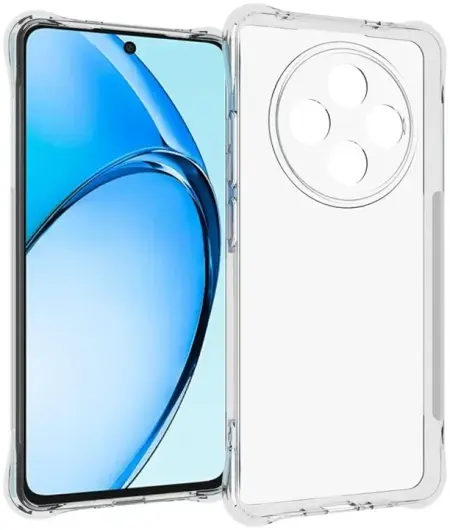 Oppo Reno 12 F Hoesje Schokbestendig en Dun TPU Back Cover Transparant afbeelding 1