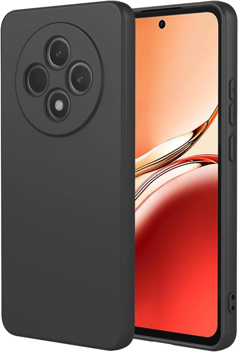 Oppo Reno 12 F Hoesje Dun TPU Back Cover Matte Zwart afbeelding 1