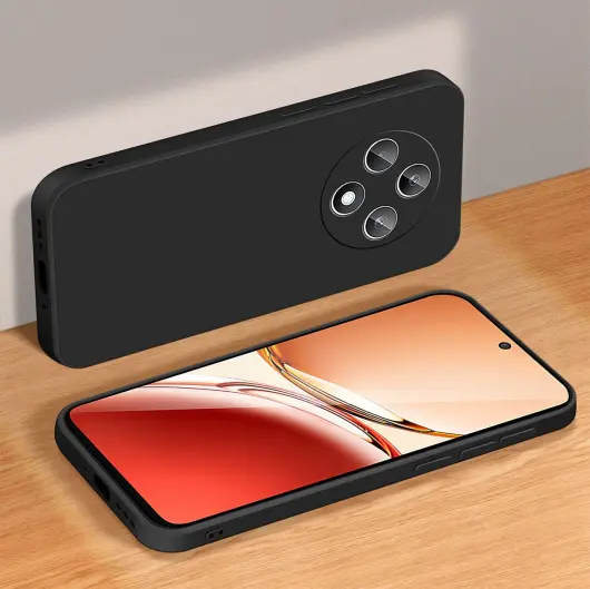 Oppo Reno 12 F Hoesje Dun TPU Back Cover Matte Zwart afbeelding 3