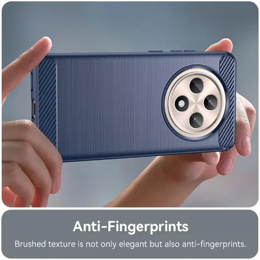 Oppo Reno 12 F Hoesje Geborsteld TPU Flexibele Back Cover Blauw afbeelding 7