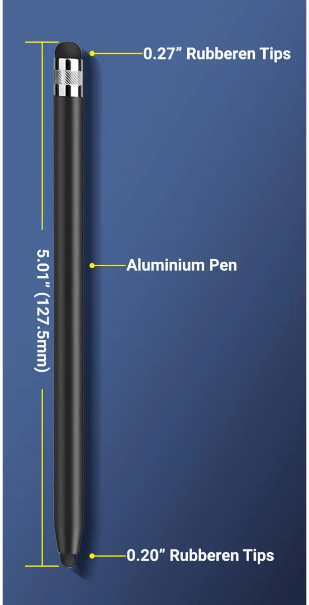 SBG Universele Stylus Pen Met Twee Zachte Punten Zwart afbeelding 3