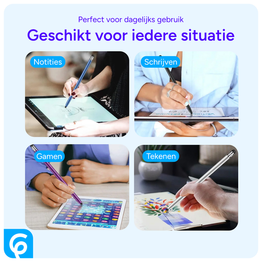 SBG Universele Stylus Pen Met Twee Zachte Punten Zwart afbeelding 3
