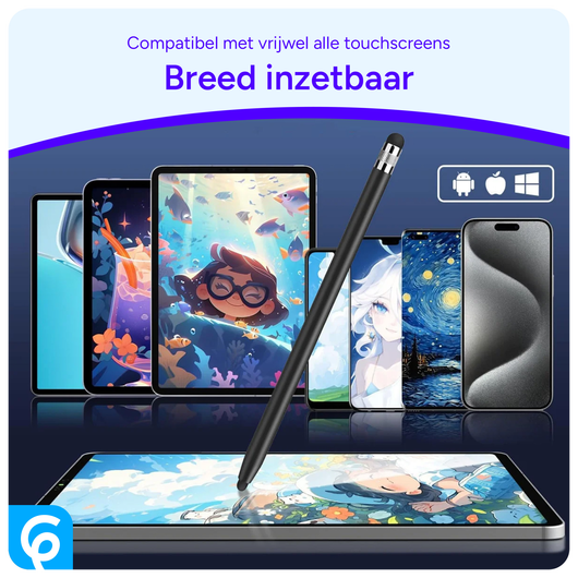 SBG Universele Stylus Pen Met Twee Zachte Punten Zwart afbeelding 4