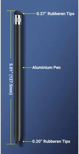 SBG Universele Stylus Pen Met Twee Zachte Punten Zwart afbeelding 3