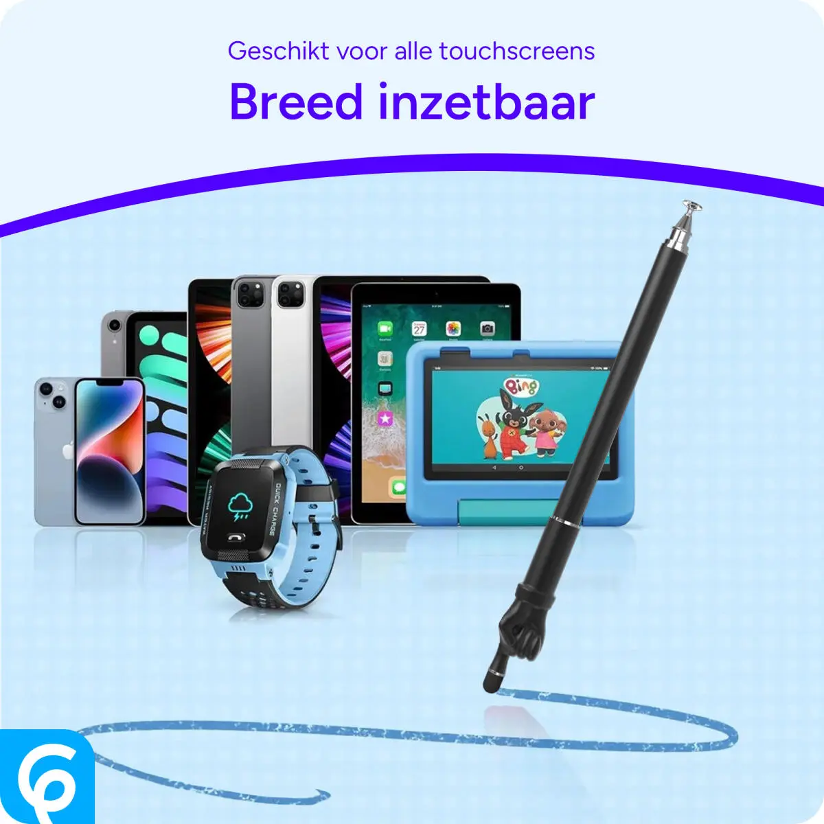 SBG Universele Wijzende Vinger Stylus Pen Zwart afbeelding 5