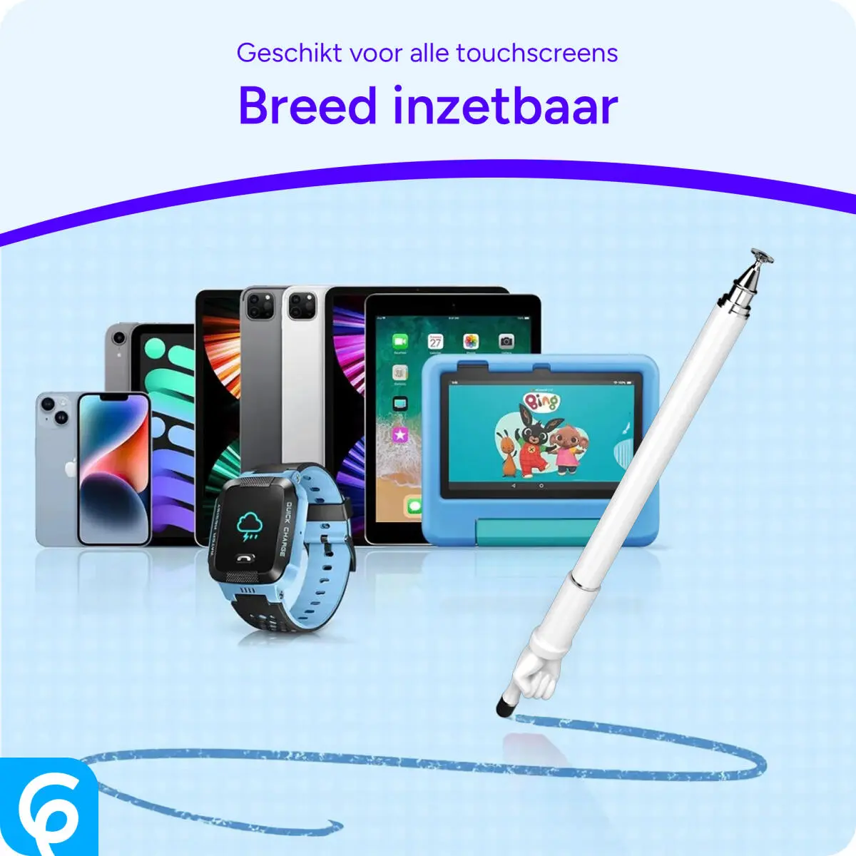 SBG Universele Wijzende Vinger Stylus Pen Wit afbeelding 5