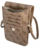 Guess Crossbody Telefoontas Triangle 4G Logo Schoudertasje Bruin