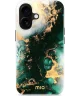 MIO MagSafe Apple iPhone 16 Hoesje Hard Shell Back Cover Green Marble