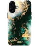 MIO MagSafe Apple iPhone 16 Plus Hoesje Hard Shell Back Cover Green Marble