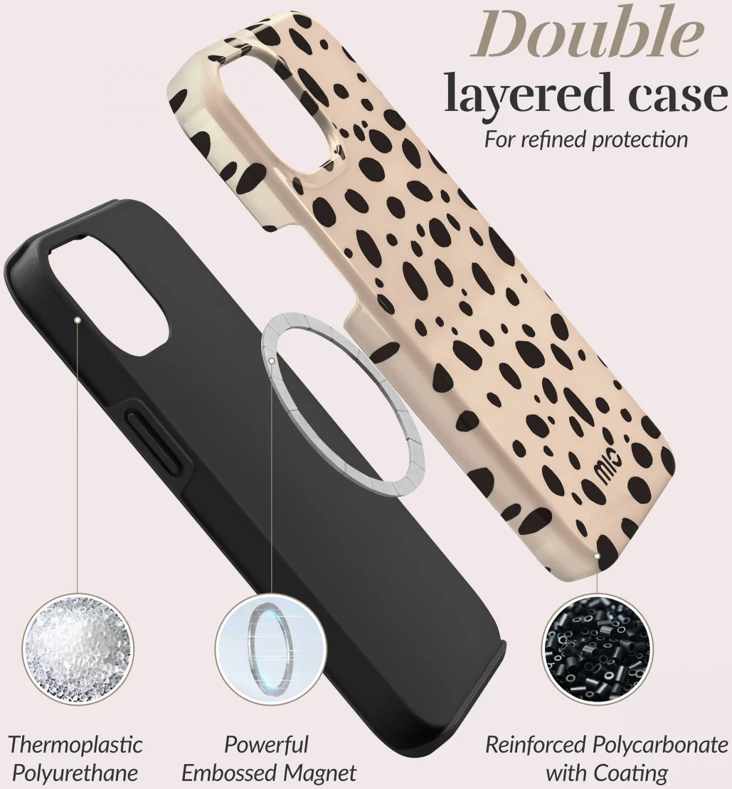 MIO MagSafe Apple iPhone 16 Pro Hoesje Hard Shell Back Cover Spots afbeelding 8