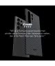 Nekit Fiber Samsung Galaxy S23 Ultra Hoesje MagSafe Kevlar Back Cover Dun Zwart