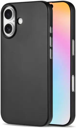 NEKIT Apple iPhone 16 Hoesje met MagSafe Back Cover Dun Zwart afbeelding 1
