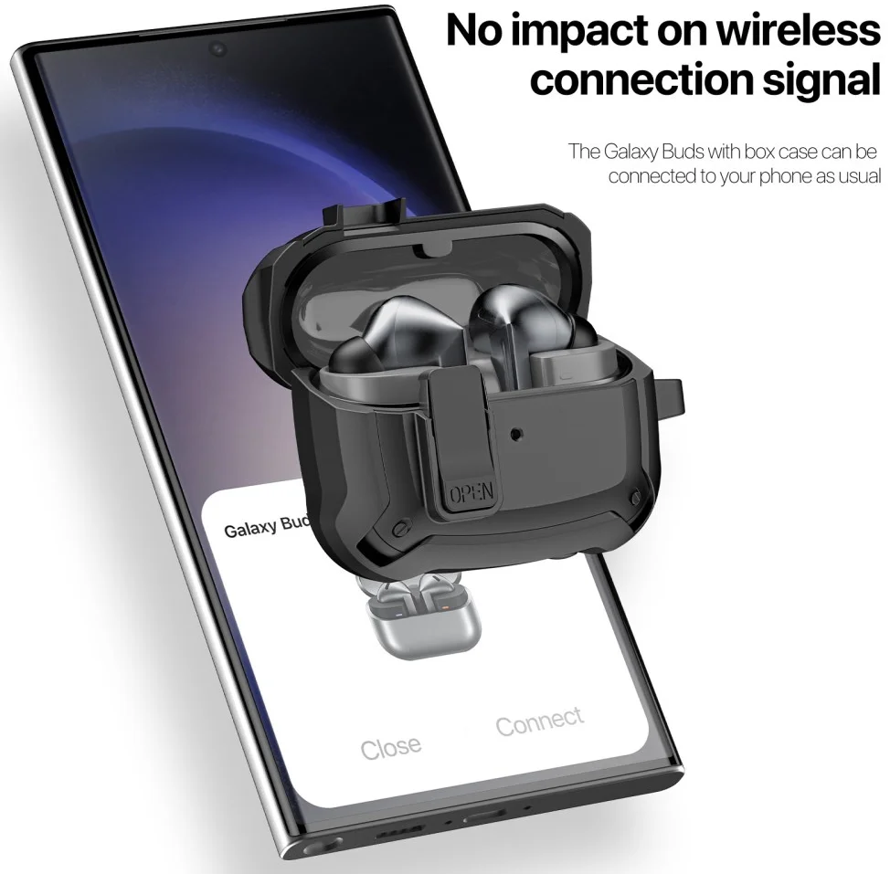 Dux Ducis SECH Case Samsung Galaxy Buds 3 / 3 Pro Hoesje Zwart afbeelding 5
